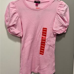 Pink Puff Sleeve Top